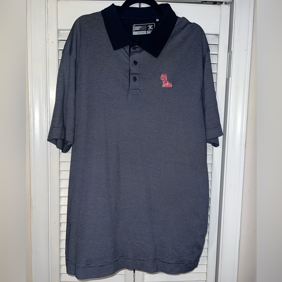 Men’s Ole Miss Rebels Cutter & Buck Striped Polo - Picture 1 of 11